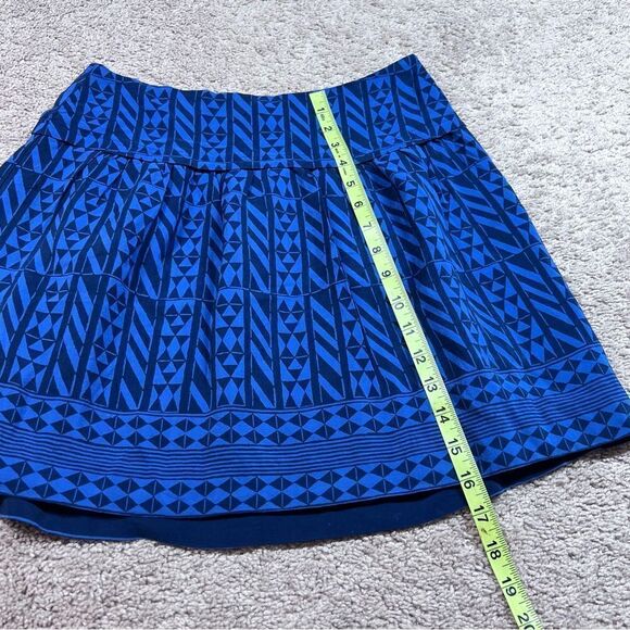 Madewell Silk Skyline Mini Skirt Blur Black Geometric Print Size 4 - Picture 2 of 8